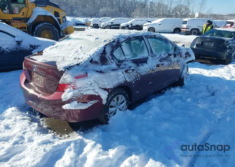 2012 Honda Civic Lx z USA, uszkodzony, nr VIN 19XFB2F52CE323710